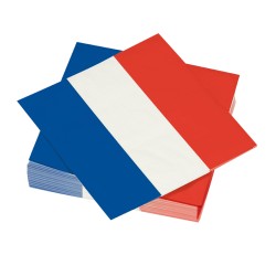 50 serviettes tricolores