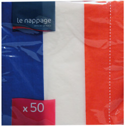 50 serviettes tricolores