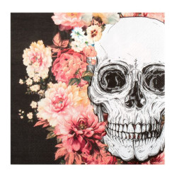 12 Serviettes Tête De Mort