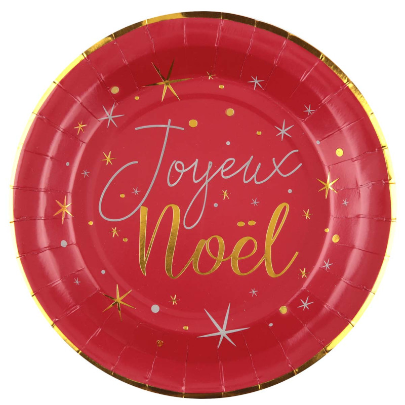 Assiettes Joyeux Noël étoilé