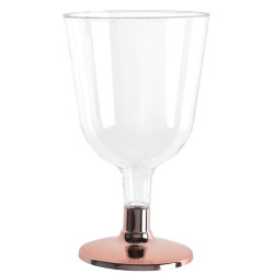 6  Verres à pied coloris rose gold 15cl