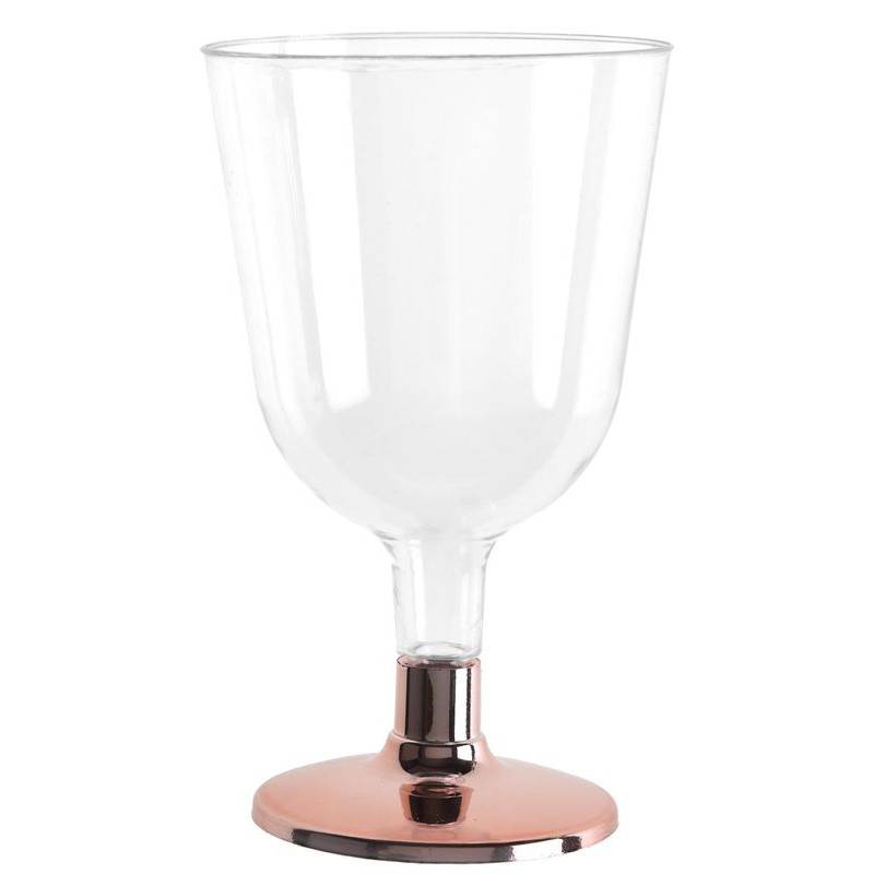 6  Verres à pied coloris rose gold 15cl