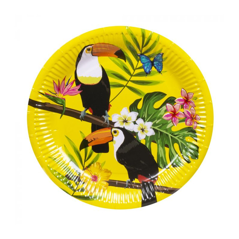 6 Assiettes Toucan ( 23 cm)