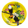 6 Assiettes Toucan ( 23 cm)