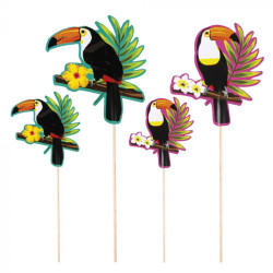 4 Bâtonnets Cocktail Toucan