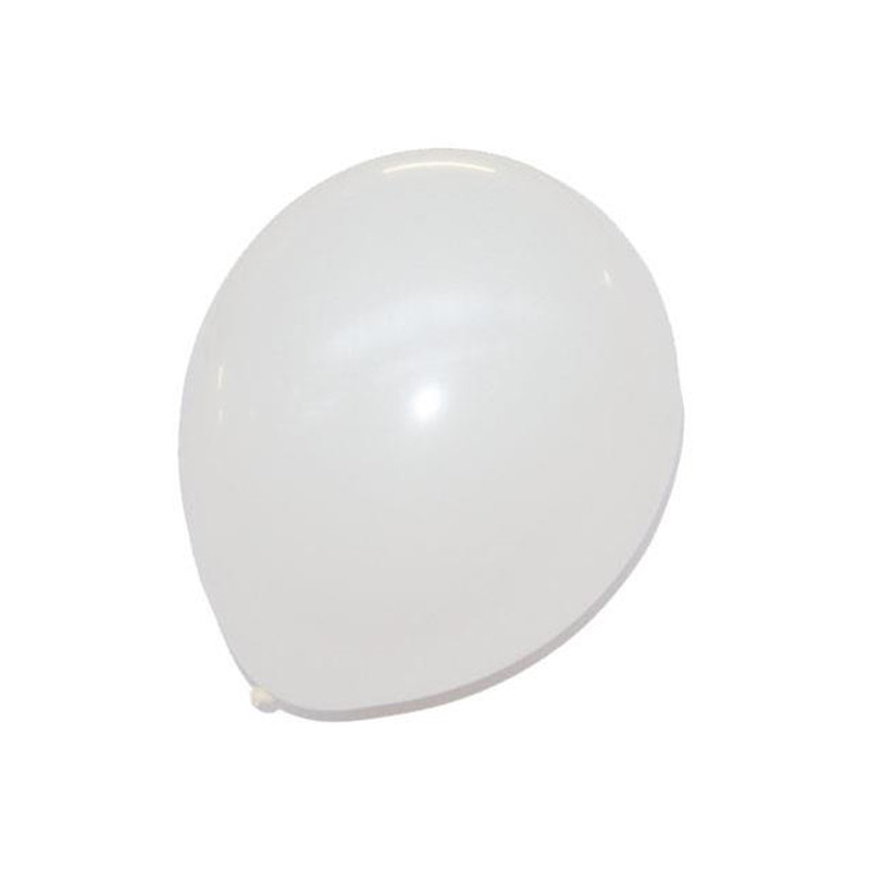 Lot de 6 ballons latex avec confettis blanc 28cm