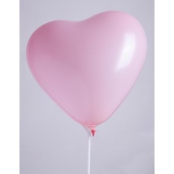 100 Ballons coeur rose