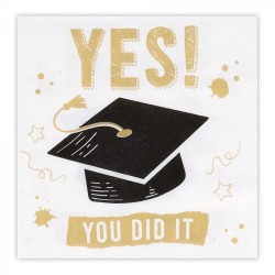 20 Serviettes " YES ! You Did It" 