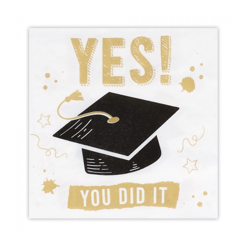 20 Serviettes " YES ! You Did It" 