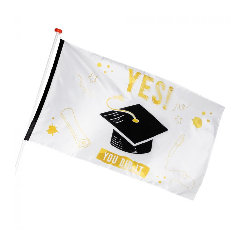 Drapeau Polysester " YES ! You Did It" 