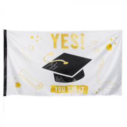 Drapeau Polysester " YES ! You Did It" 