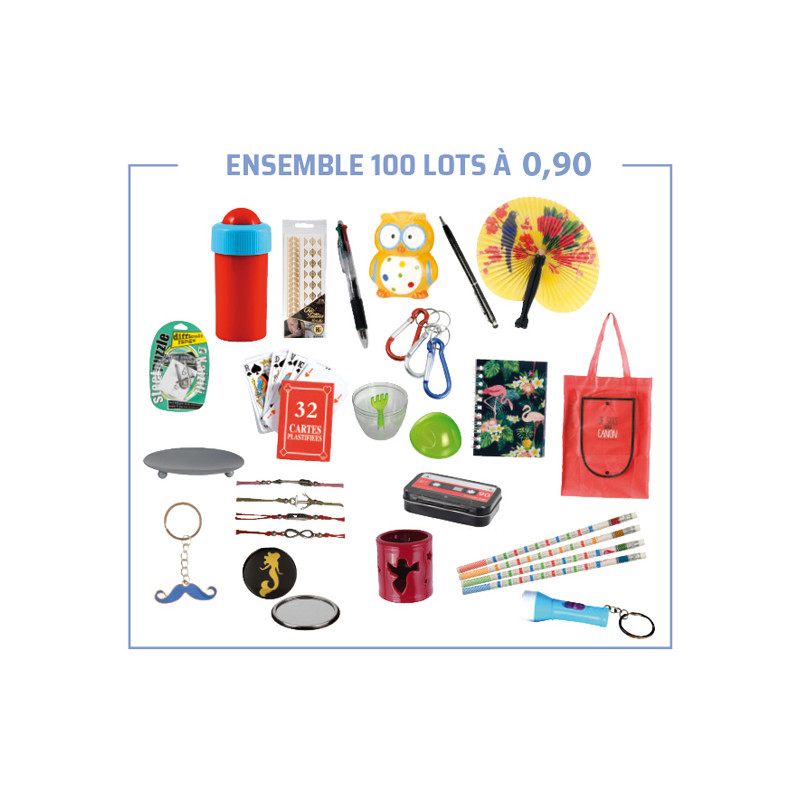 100 lots au prix moyen de 0,85 €