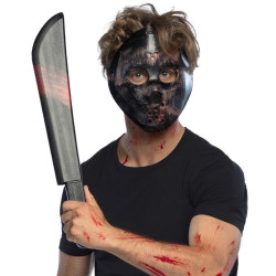 set killer (masque visage et machete 53 cm)