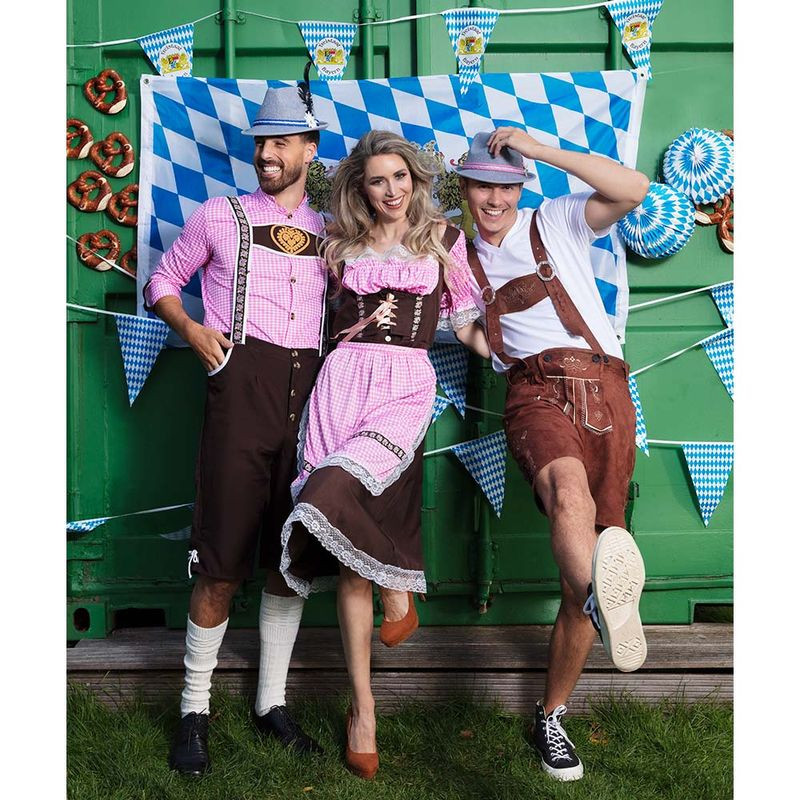Bannières Bavaroises Oktoberfest – Lot De 4 X 10 Mètres, 80 Drapeaux à Carreaux Bleu Et Blanc - 7