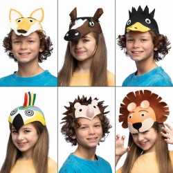 6 Chapeaux animal enfant