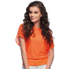 TOP EN RESILLE ORANGE FLUO 