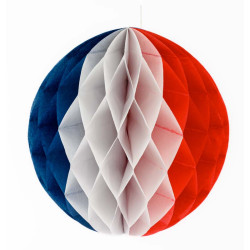 Boule festonnée tricolore