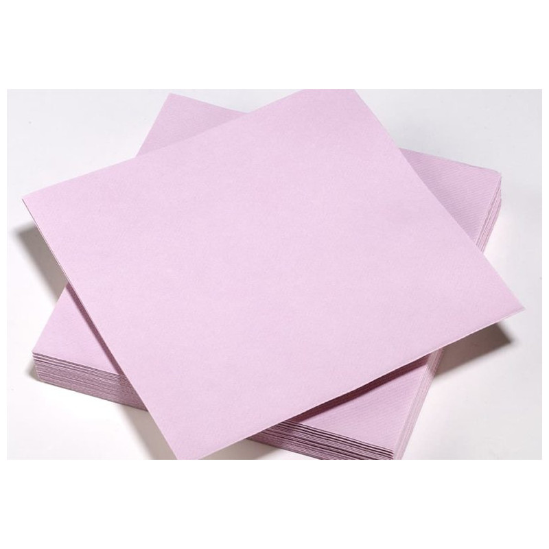 50 serviettes Airlaid rose