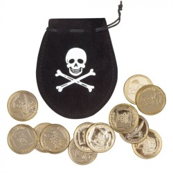Bourse de Pirate avec 12 pièces de monnaie