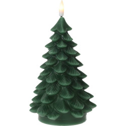 Bougie led sapin vert