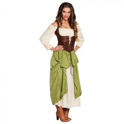 Costume adulte Fille du village (36/38)Jupon, robe