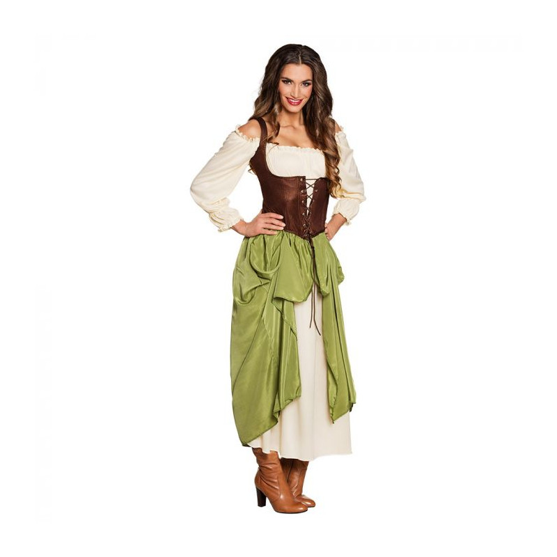 Costume adulte Fille du village (36/38)Jupon, robe