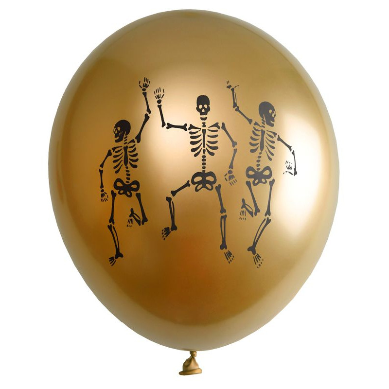 6 ballons squelettes