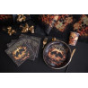 10 assiettes skull noir