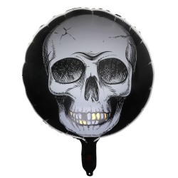 Ballon alu noir et squelette blanc diam45