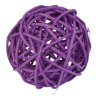 Sachet de 10 boules rotin prune diam ass
