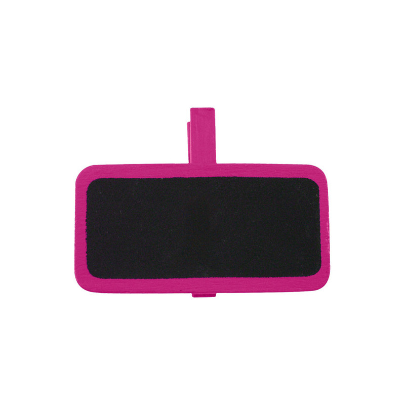 Sachet de 12 porte nom ardoise fushia