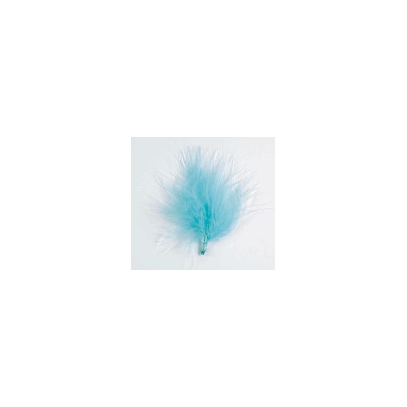 Sachet de 20 plumes de décoration Turquoise