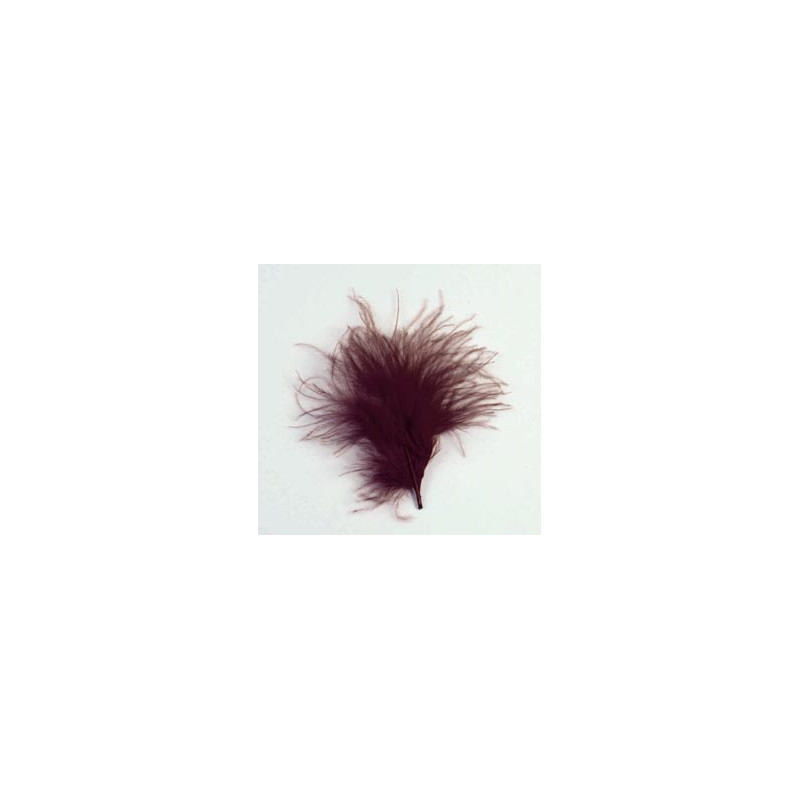 Sachet de 20 plumes de décoration Marron