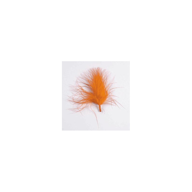 Sachet de 20 plumes de décoration Orange