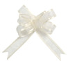 Sachet 5 mini noeud organdi 1.6cm ivoire