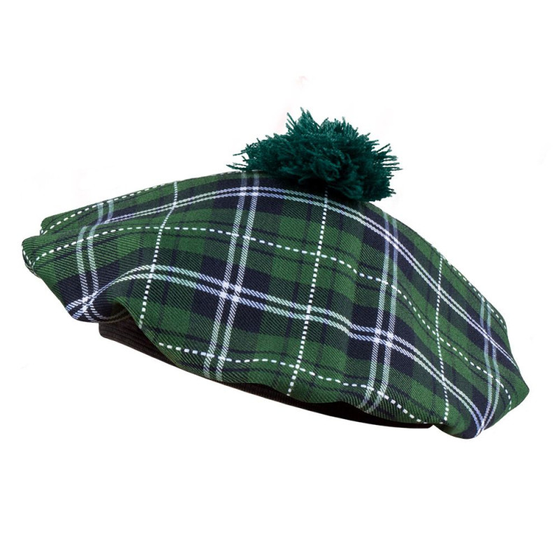 Béret tartan vert