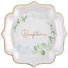 Assiettes végétal baptême
