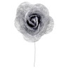 Roses sur tige argent