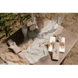 Chemin table crêpe naturel 3 M