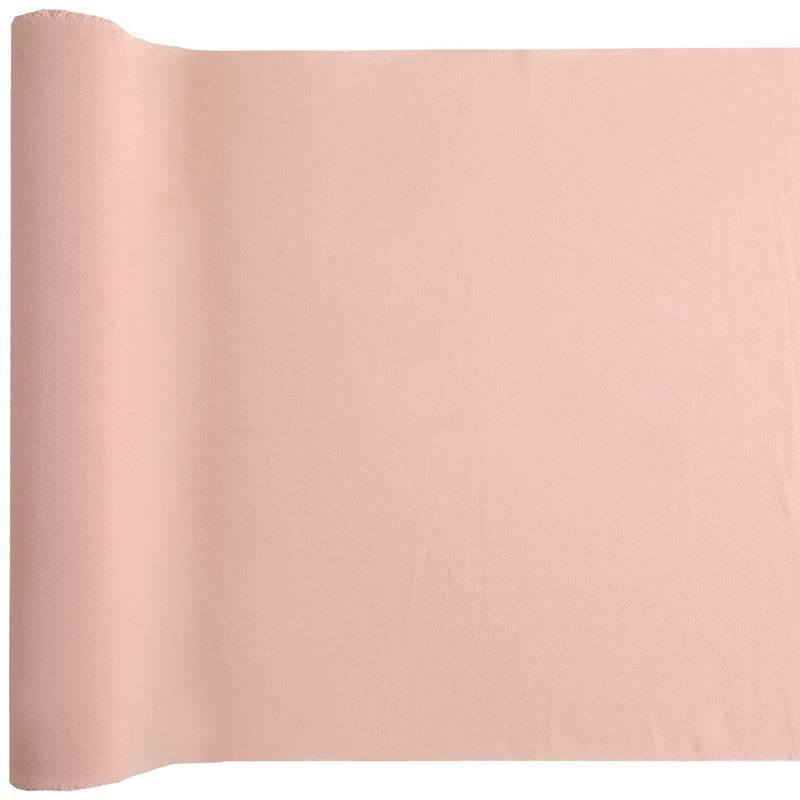 Chemin table crêpe rose poudre 3 M