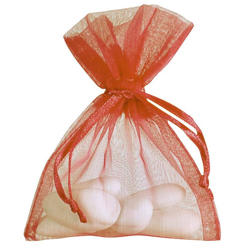 10 sacs organza terracotta