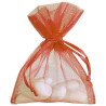 10 sacs organza terracotta