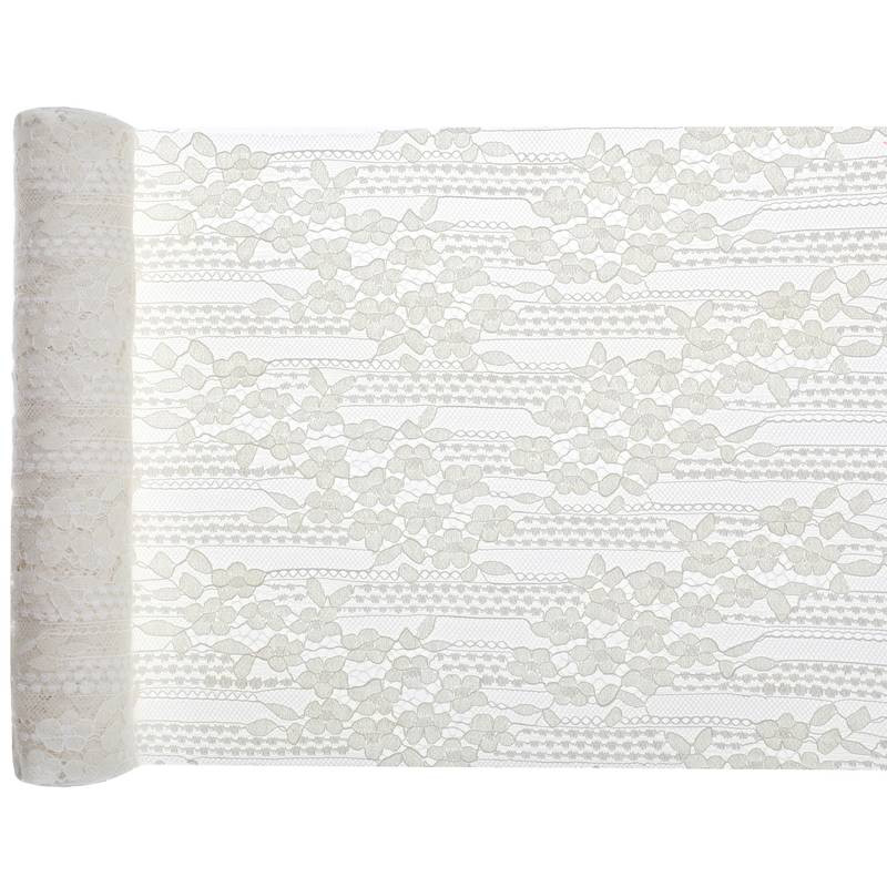 Chemin table dentelle ivoire 2.5 M