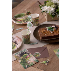 6 cartes d'invitation Dinosaures 