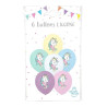 6 ballons imprimés Licorne