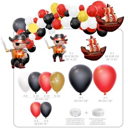 Kit 50 ballons Pirate avec accessoires