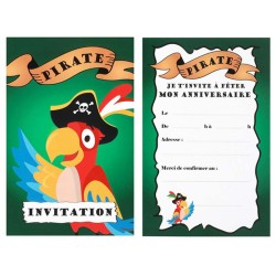 6 Carte invitation Pirate