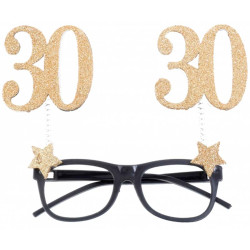 Lunettes pailletées or 30 ans