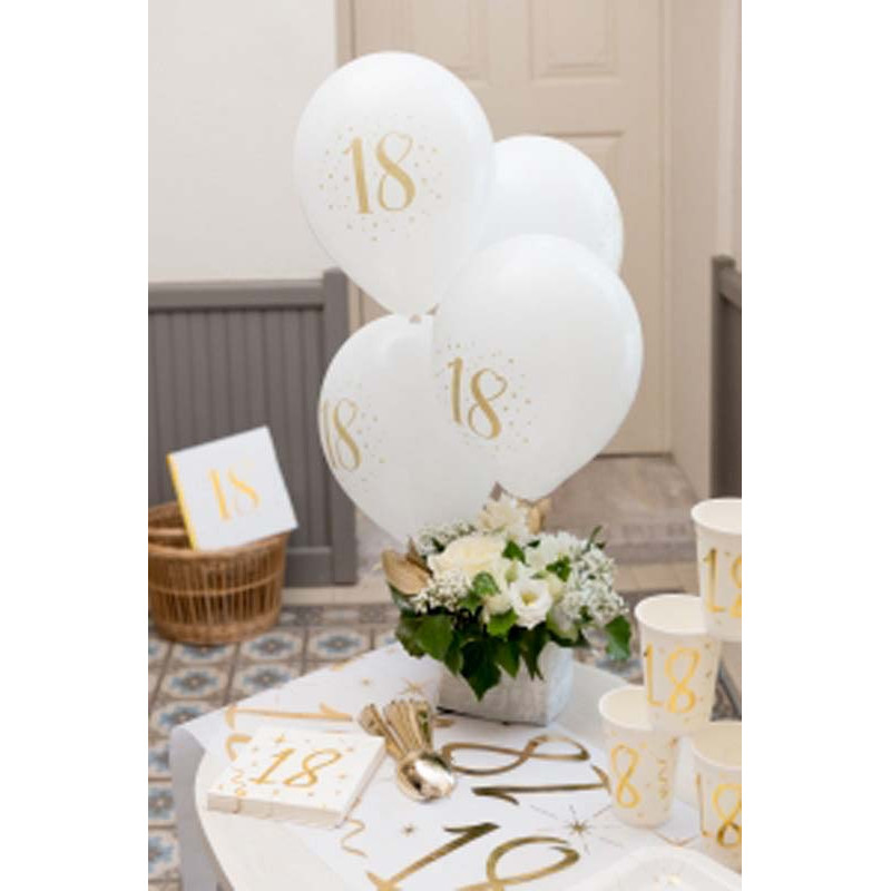 Fer Tendance 20mm Avec Embout Ballon - Finition Blanc Patiné Or - Décor Porte Ou Meuble