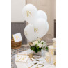 8 Ballons blanc et or 50 ans